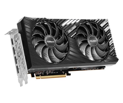 ASRock AMD Radeon RX 7700 XT Challenger 12GB GDDR6 192-bit 0dB Silent Cooling 7680 x 4320 DisplayPort HDMI LED Indicator 18Gbps Dual Fan Graphics Card