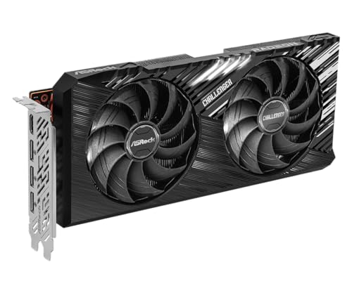 ASRock AMD Radeon RX 7700 XT Challenger 12GB GDDR6 192-bit 0dB Silent Cooling 7680 x 4320 DisplayPort HDMI LED Indicator 18Gbps Dual Fan Graphics Card