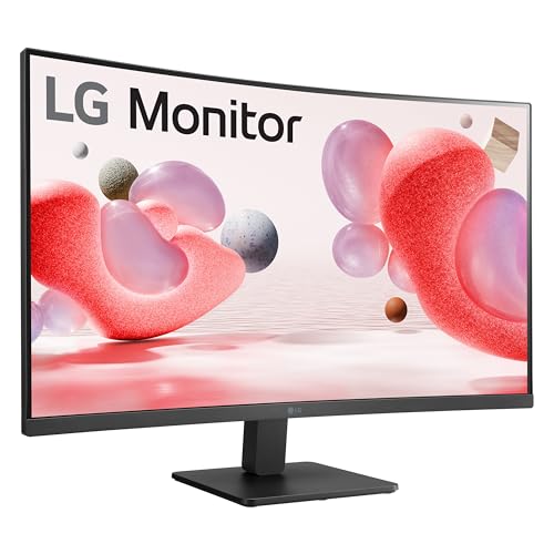 LG 32MR50C-B Curved Monitor 32-Inch FHD 100Hz AMD FreeSync OnScreen Control Dynamic Action Sync Black Stabilizer Tilt Stand (HDMI) - Black