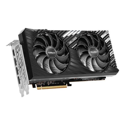 ASRock AMD Radeon RX 7700 XT Challenger 12GB GDDR6 192-bit 0dB Silent Cooling 7680 x 4320 DisplayPort HDMI LED Indicator 18Gbps Dual Fan Graphics Card