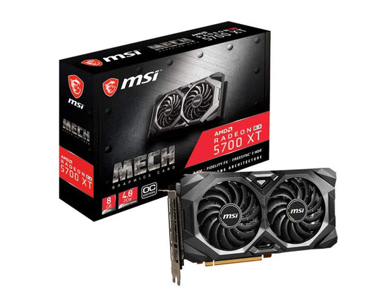 MSI Gaming Radeon Rx 5700 Xt Boost Clock: 1925 MHz 256-bit 8GB GDDR6 DP/HDMI Dual Fans Crossfire Freesync Navi Architecture Graphics Card (RX 5700 Xt Mech OC) (Renewed)