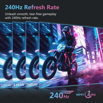 Z-Edge 27-inch Curved Gaming Monitor 16:9 1920x1080 240Hz 1ms Frameless LED Gaming Monitor, UG27P AMD Freesync Premium Display Port HDMI