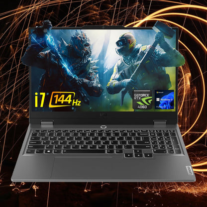 Lenovo LOQ i7 Premium Gaming Laptop, 15.6" FHD 144Hz, i7-13650HX (Beats i9-12900H), GeForce RTX 4060 (Boost Clock 2370MHz), 32GB DDR5 RAM, 2TB SSD, Backlit KB, RJ-45, Wi-Fi 6, Windows 11 Pro, Grey