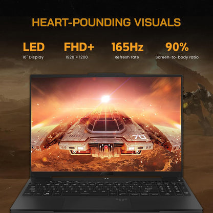 ASUS TUF 16" Ryzen 7 Premium Gaming Laptop, 16" FHD+ 165Hz, AMD Ryzen 7 7735HS (Beats Intel i7-13700H), AMD Radeon RX 7700S (Beats GeForce RTX 4060), 16GB DDR5 RAM, 1TB SSD, RGB Backlit KB, W11 Pro