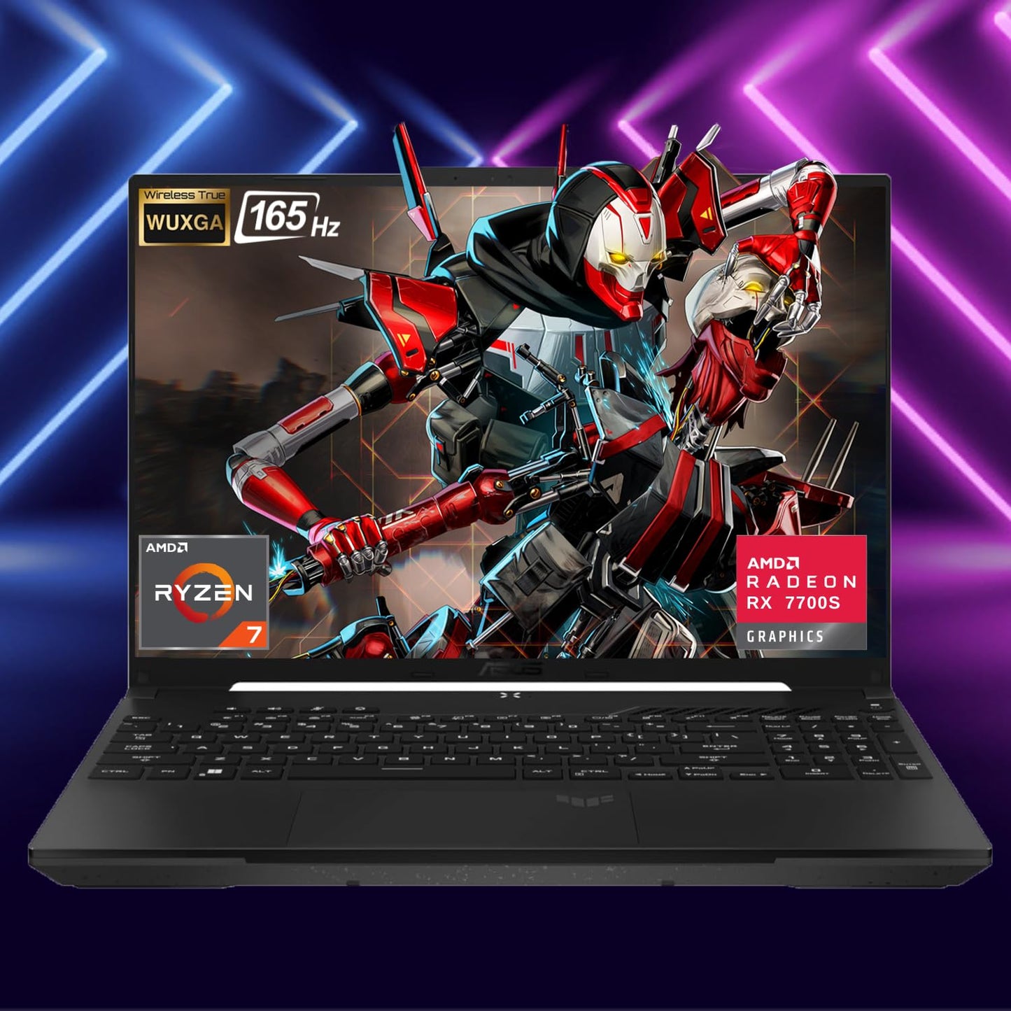 ASUS TUF 16" Ryzen 7 Premium Gaming Laptop, 16" FHD+ 165Hz, AMD Ryzen 7 7735HS (Beats Intel i7-13700H), AMD Radeon RX 7700S (Beats GeForce RTX 4060), 16GB DDR5 RAM, 1TB SSD, RGB Backlit KB, W11 Pro