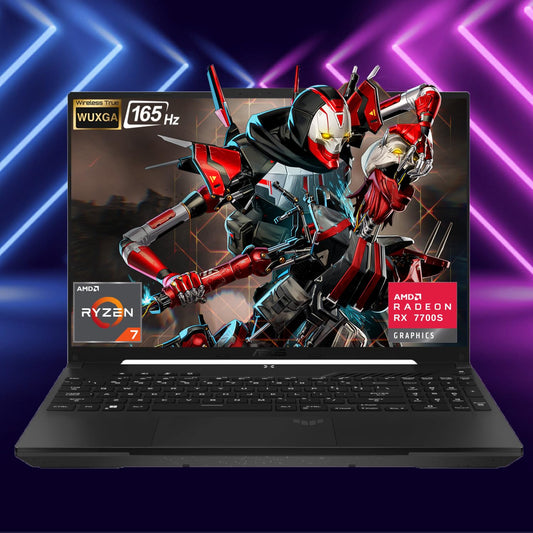 ASUS TUF 16" Ryzen 7 Premium Gaming Laptop, 16" FHD+ 165Hz, AMD Ryzen 7 7735HS (Beats Intel i7-13700H), AMD Radeon RX 7700S (Beats GeForce RTX 4060), 16GB DDR5 RAM, 1TB SSD, RGB Backlit KB, W11 Pro