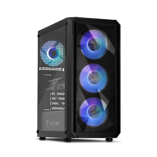 YEYIAN Tanto Liquid-Cooled PC Gaming - AMD Ryzen 5 5600X (12-LCore Up to 4.6Ghz), RTX 4060 8GB, 16GB DDR4 3200 RAM, 1TB NVMe SSD, VR-Ready, Streaming, WiFi, RGB, Win 11 Home, Gaming Desktop Computer