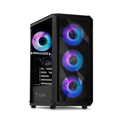 YEYIAN Gaming Tanto Gaming PC Desktop • Intel Core i5 13400F 2.5 GHz (Beats i7 12700F) • NVIDIA RTX 4070 12GB • 1TB NVME SSD • 16GB DDR5 RAM 5600 • 650W Gold PSU • B760 Chipset • Win11 Home