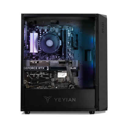 YEYIAN Tanto Liquid-Cooled PC Gaming - AMD Ryzen 5 5600X (12-LCore Up to 4.6Ghz), RTX 4060 8GB, 16GB DDR4 3200 RAM, 1TB NVMe SSD, VR-Ready, Streaming, WiFi, RGB, Win 11 Home, Gaming Desktop Computer