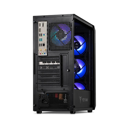 YEYIAN Gaming Tanto Gaming PC Desktop • Intel Core i5 13400F 2.5 GHz (Beats i7 12700F) • NVIDIA RTX 4070 12GB • 1TB NVME SSD • 16GB DDR5 RAM 5600 • 650W Gold PSU • B760 Chipset • Win11 Home